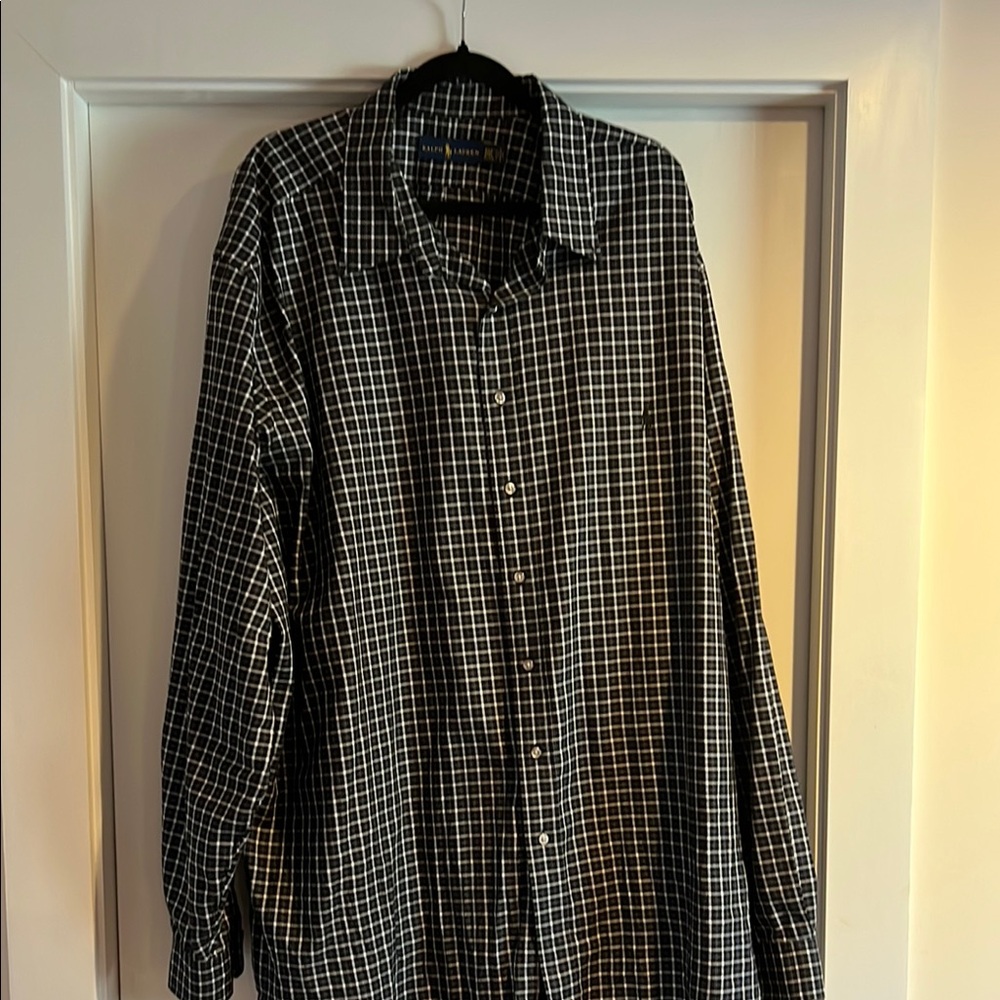 Men's Black and White Checkered Shirt